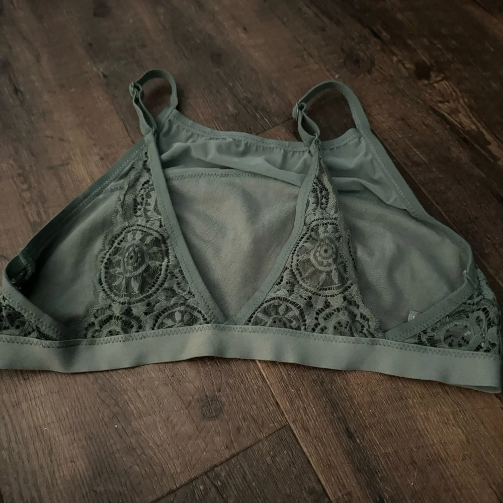 Aerie olive green lace bralette L - Picture 4 of 5